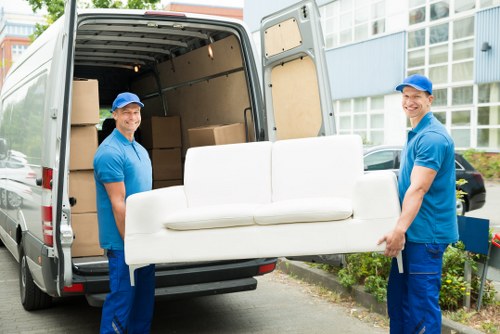 Dismantled furniture separated into recyclable materials