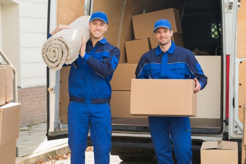 Student removals planning in Clapham Common with packed boxes