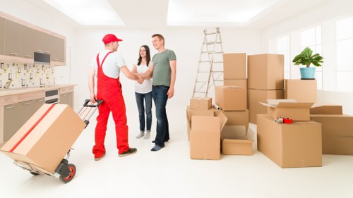 Protective wrapping and moving equipment used for piano removals in Clapham Common