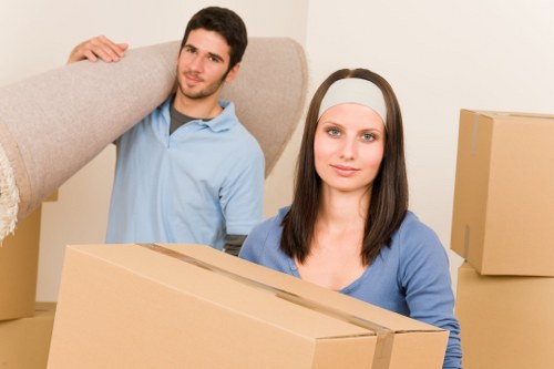 Fragile household items prepared for a Clapham Common flat move