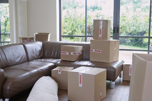Residential furniture being safely moved by local movers