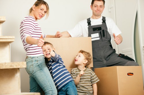 Unpacking boxes in a Clapham Common apartment